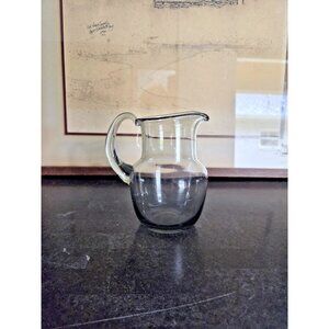 Scandinavian Smoked Glass Pitcher Creamer 5.5" Holmegaard Mid Century Modern